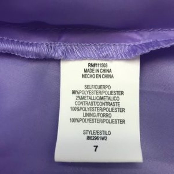 As U Wish Lavender Lace Strapless Dress Size 7 - Picture 6 of 6